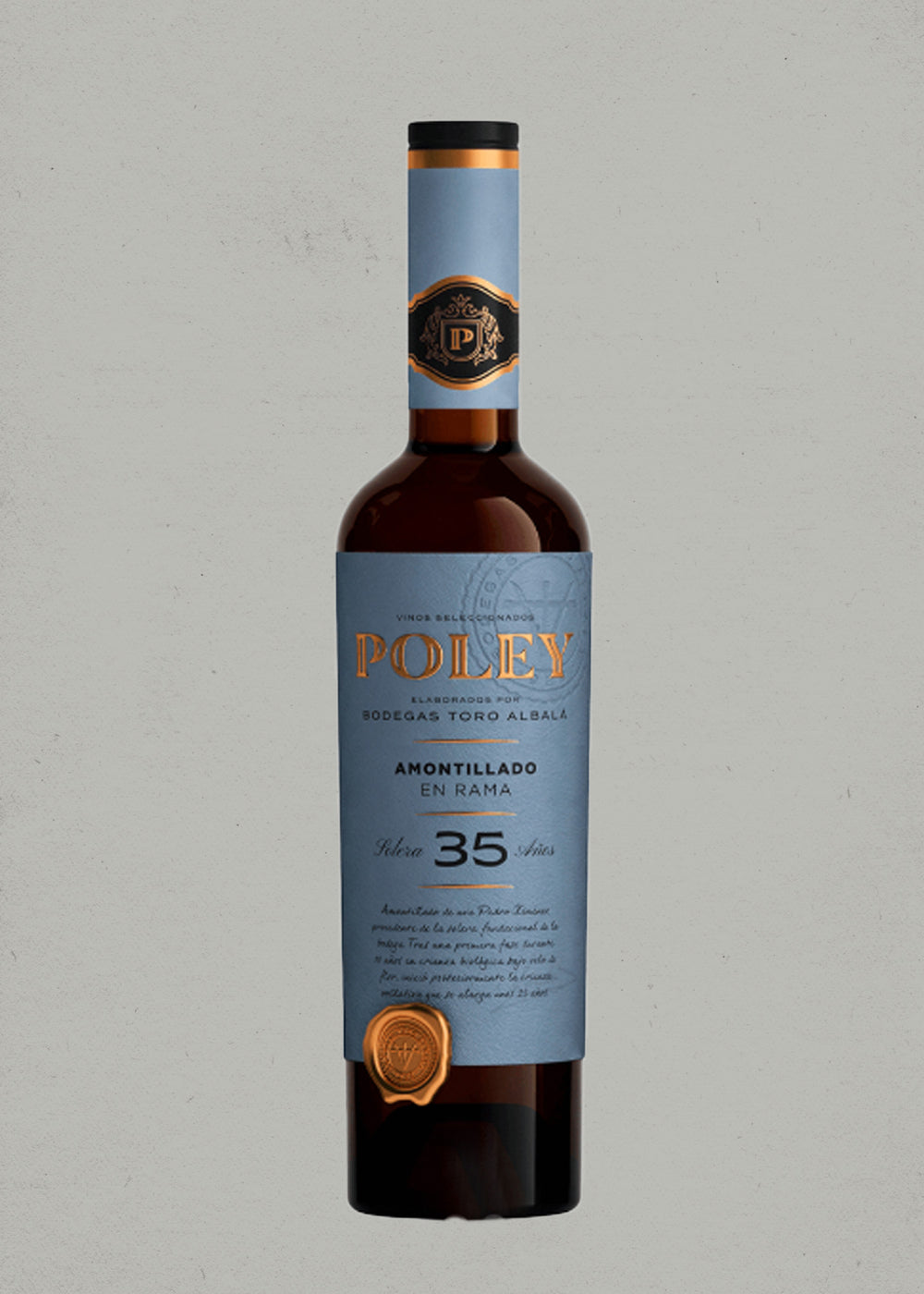 NV Bodegas Toro Albala, Poley, Solera 35 Anos, Amontillado en Rama, Montilla-Moriles DOP, Andulucia, Spain